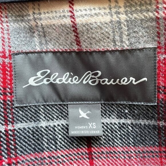 Eddie Bauer Red Plaid Wool Blend Sonoma Cape Poncho Vest - S/M, NWOTs - Picture 6 of 10